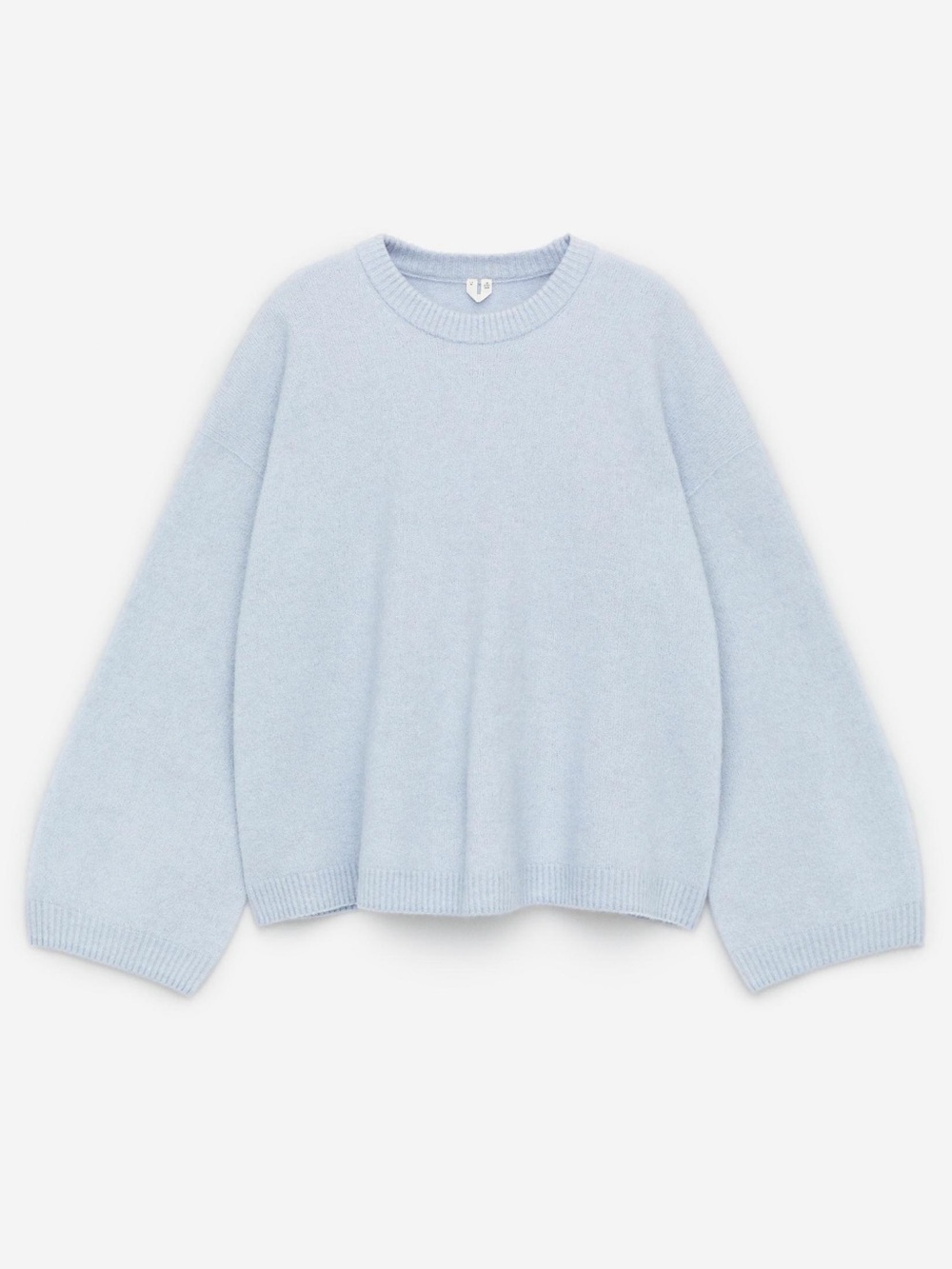 Arket Pale Blue Fuzzy Crewneck Sweater
